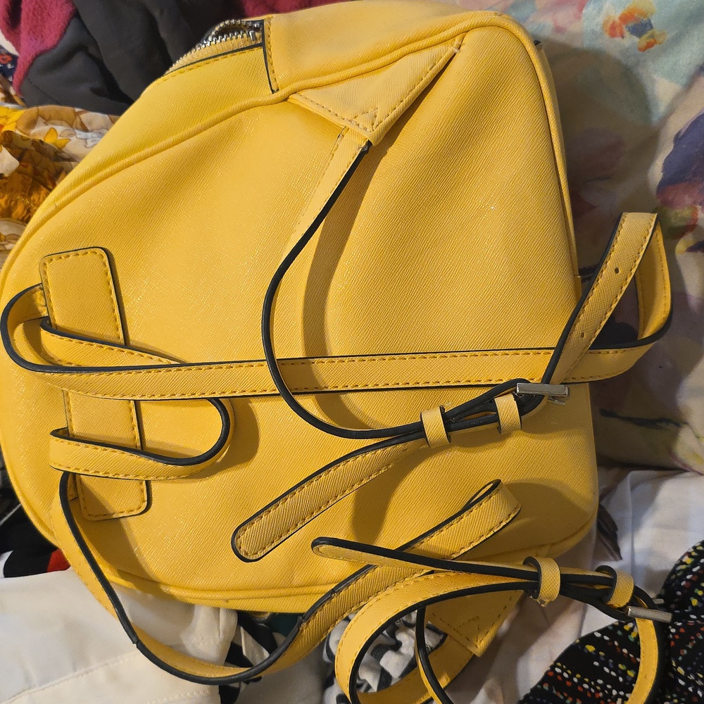 GUESS Yellow Mini Backpack - Picture 2 of 7